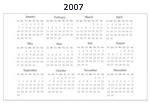 2007 Calendar