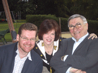 Barbara Knox with Gerard Finneran and Paddy Breslin